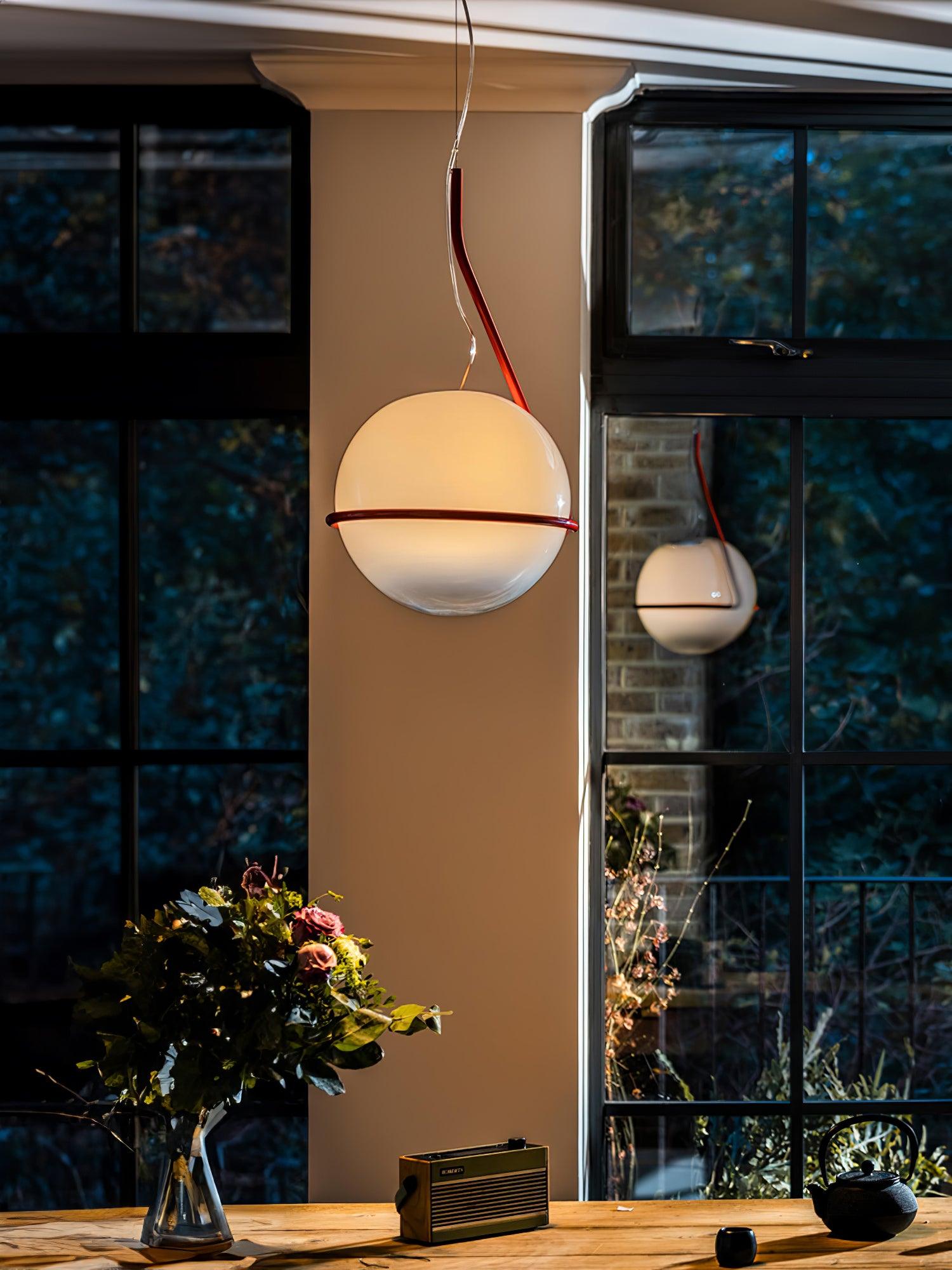 Circular Minimalist Pendant Lamp-Neutral Decor