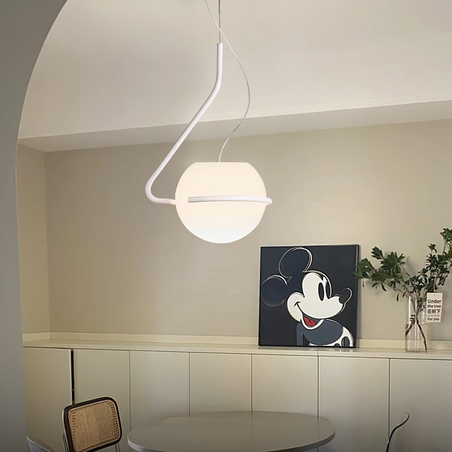 Circular Minimalist Pendant Lamp-Neutral Decor