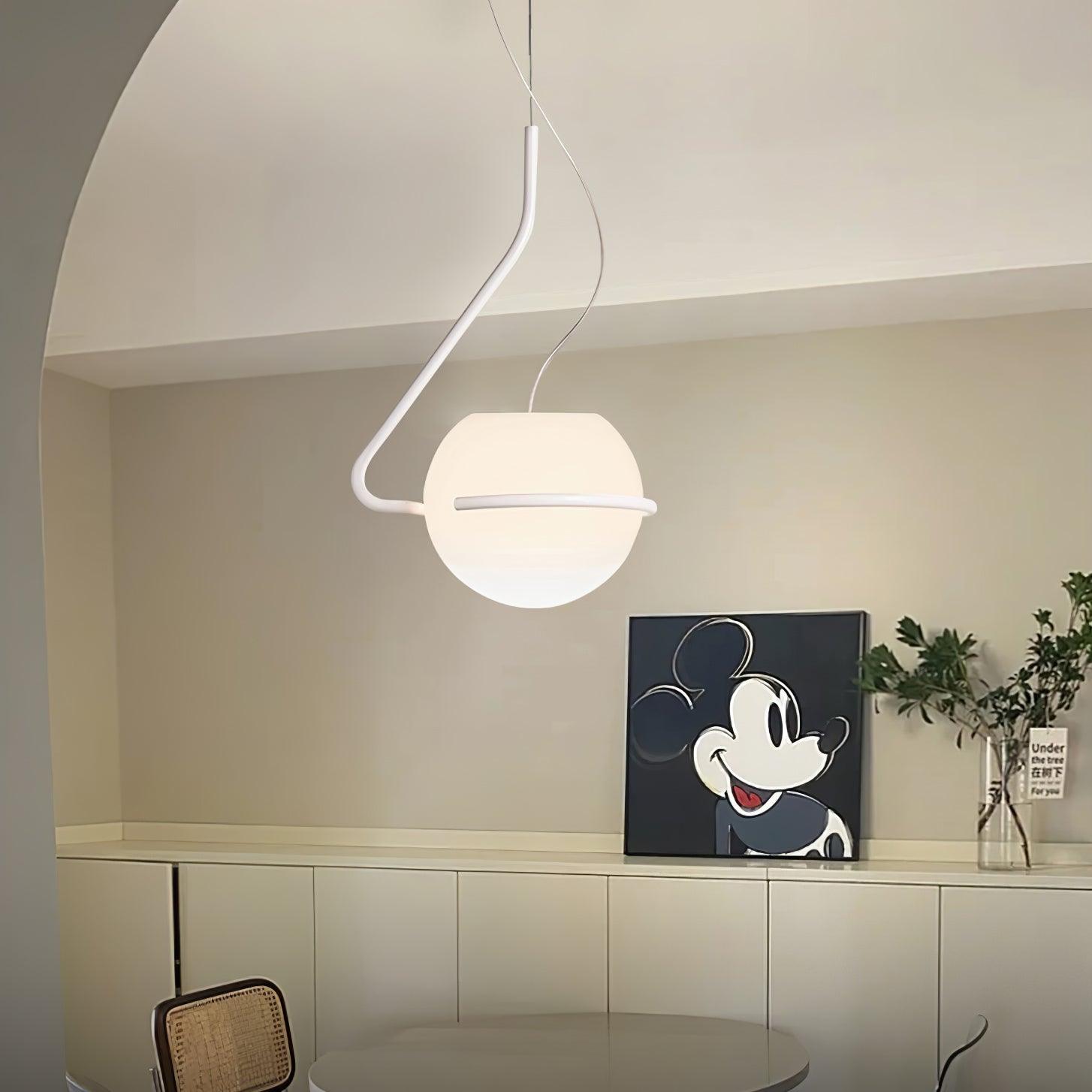 Circular Minimalist Pendant Lamp-Neutral Decor