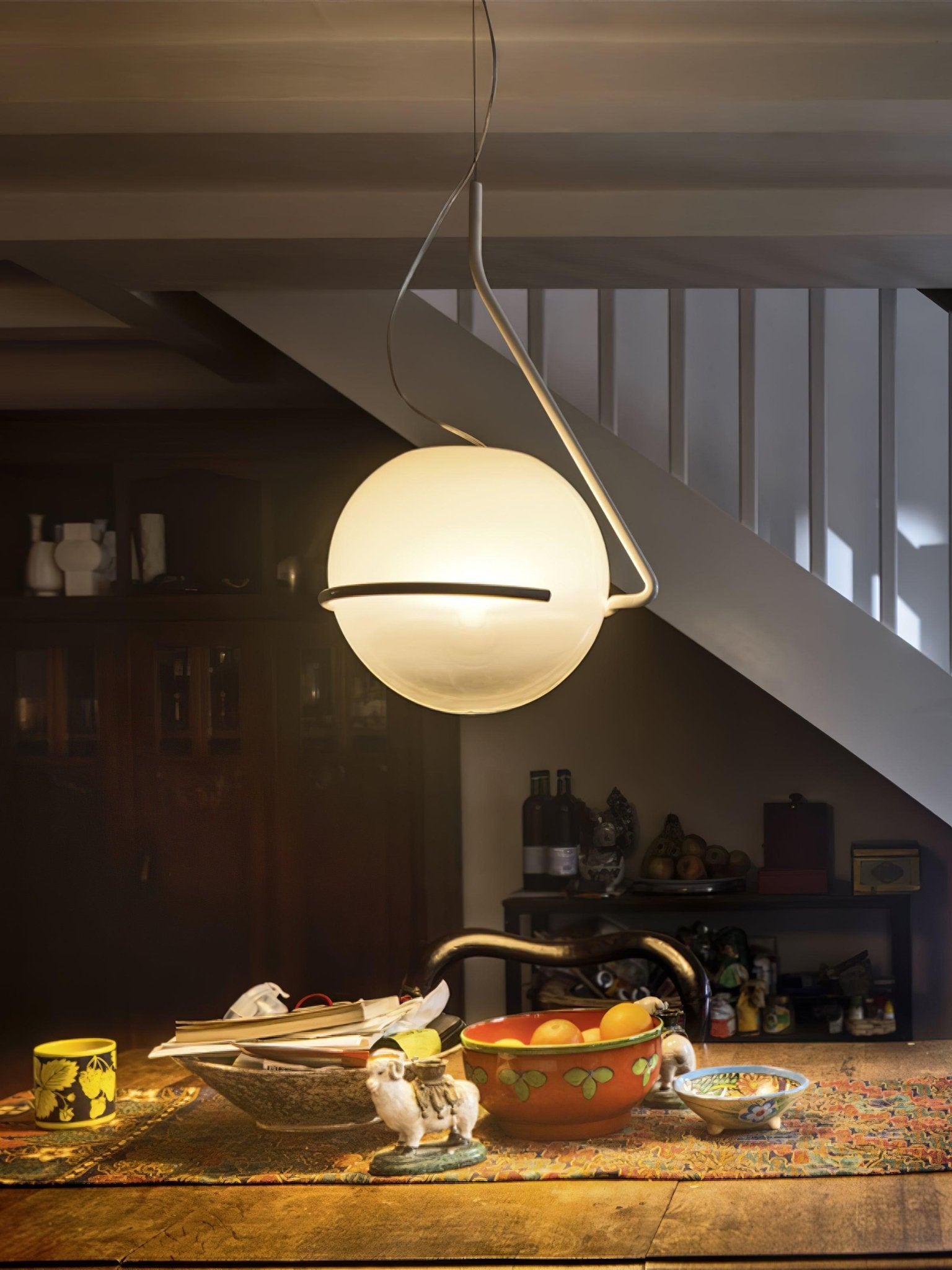Circular Minimalist Pendant Lamp-Neutral Decor
