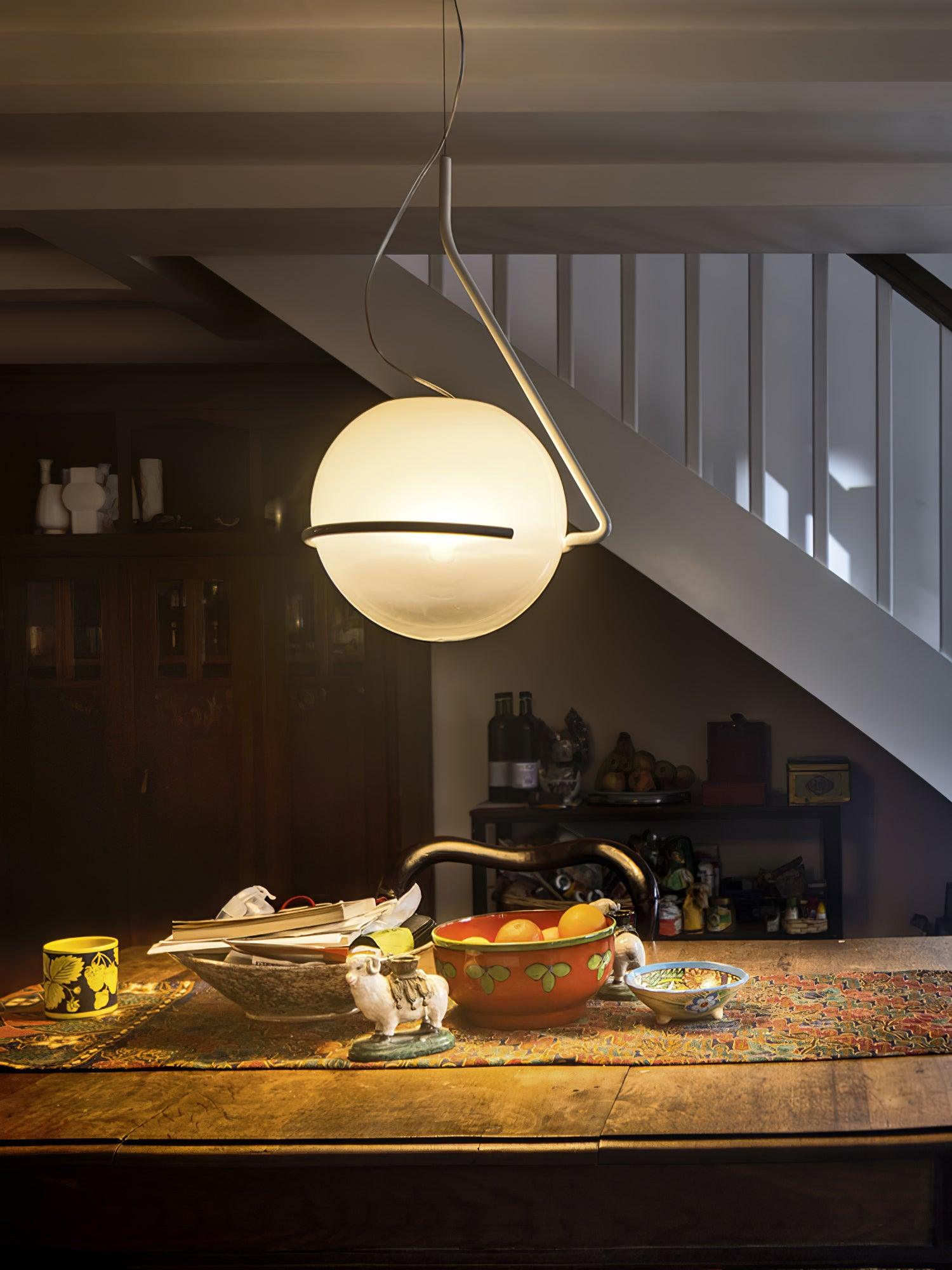 Circular Minimalist Pendant Lamp-Neutral Decor