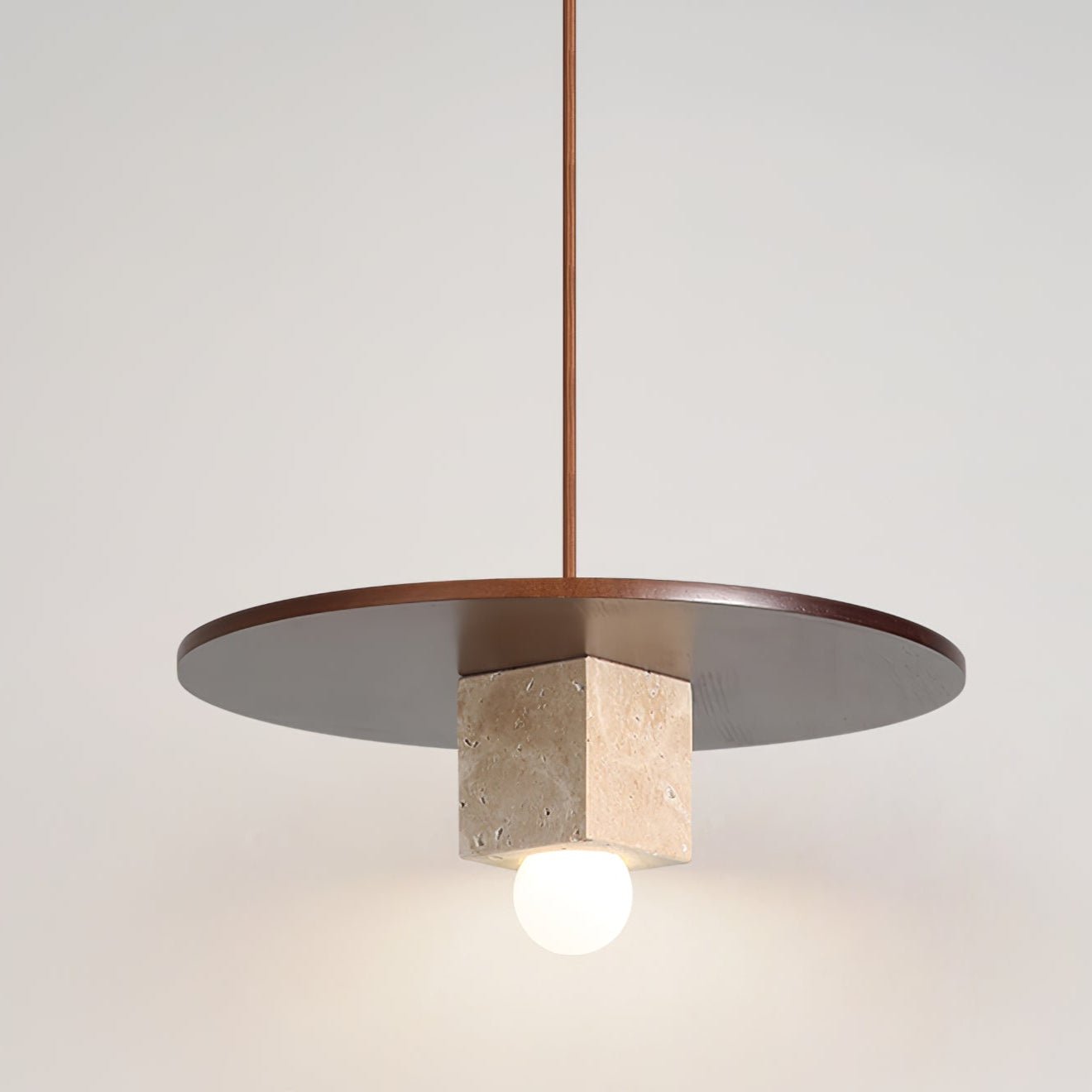 Sarix Geometric Travertine Pendant Light-Neutral Decor