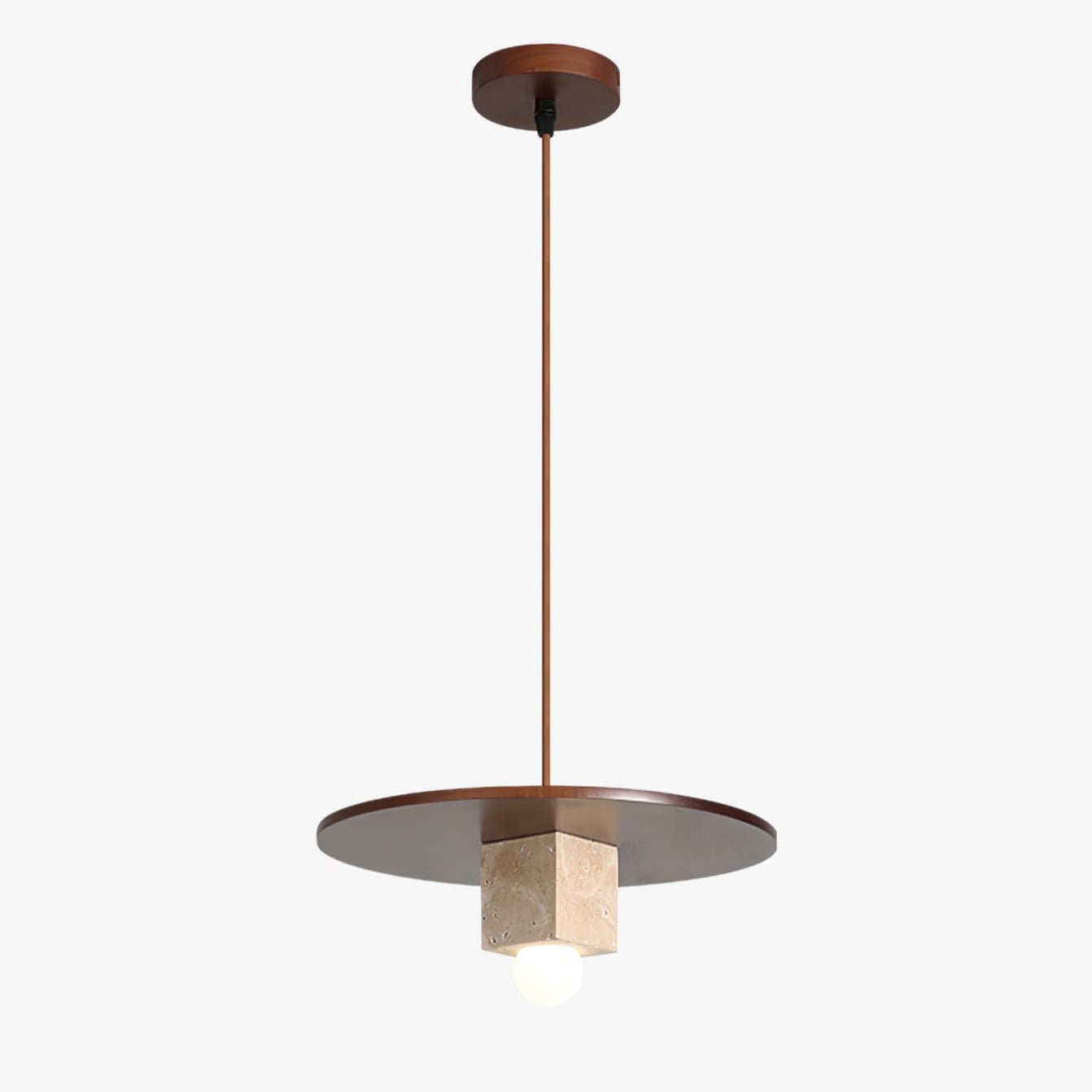 Sarix Geometric Travertine Pendant Light-Neutral Decor