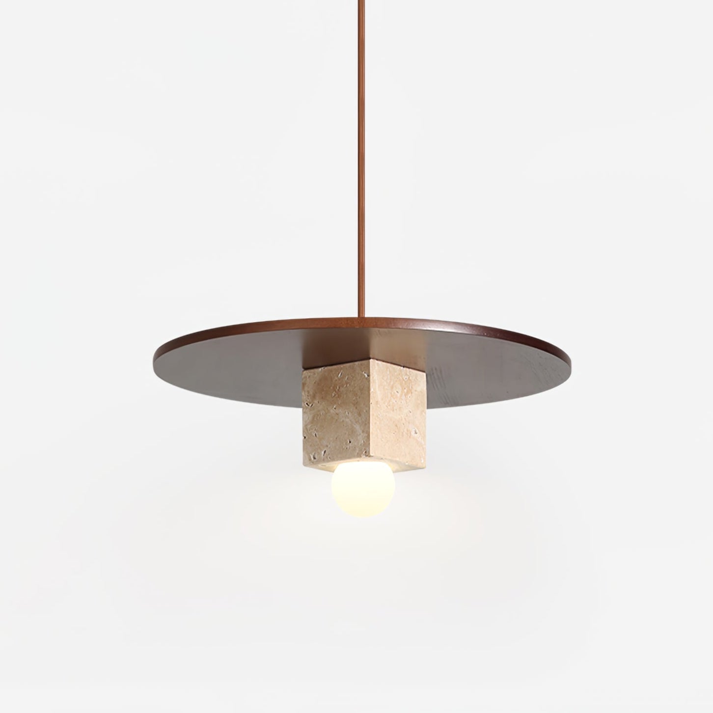 Sarix Geometric Travertine Pendant Light-Neutral Decor