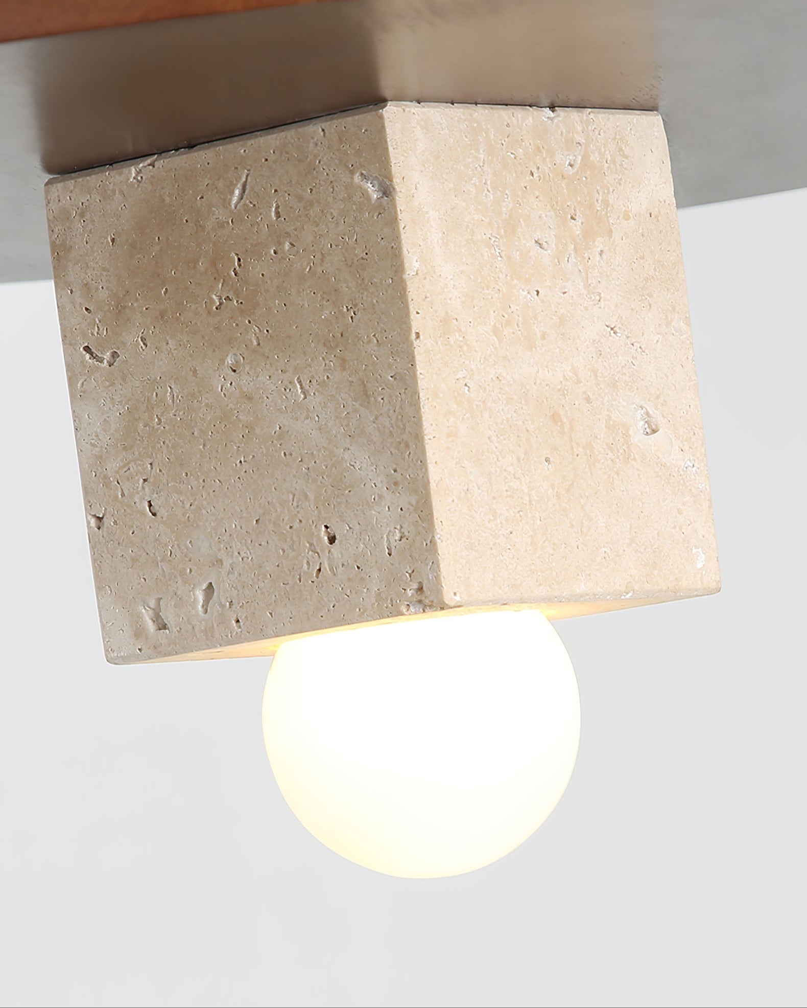 Ucariel Geometric Travertine Pendant Light-Neutral Decor