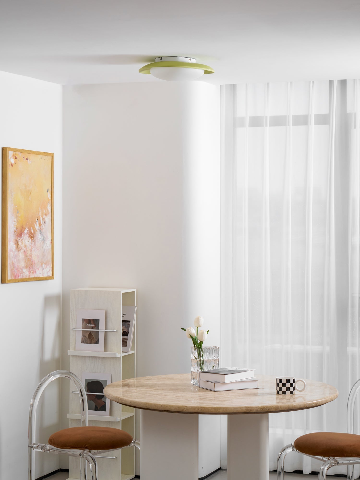 Poe Pendant Lamp Resin Oval Soft Contemporary-Neutral Decor