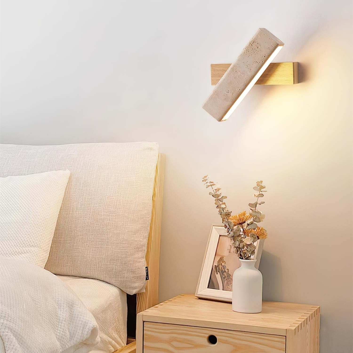 Orbit Travertine Rotating Wall Lamp
