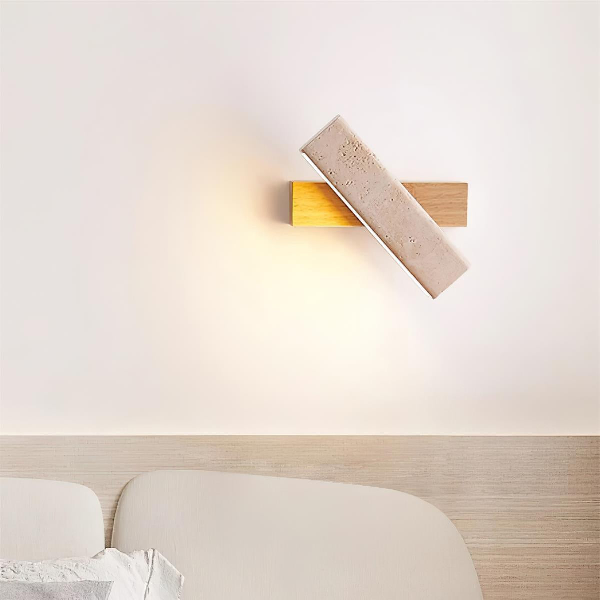 Orbit Travertine Rotating Wall Lamp