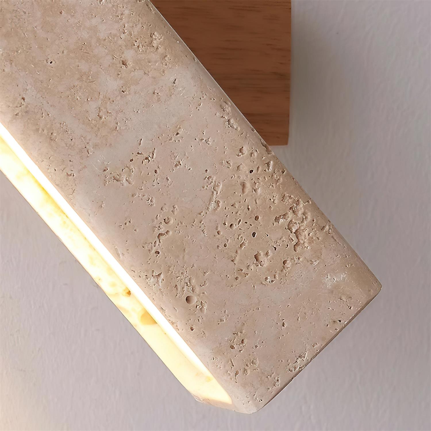 Novra Travertine Rotating Wall Lamp-Neutral Decor