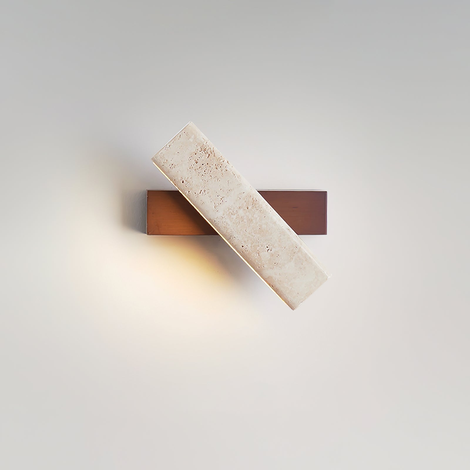Novra Travertine Rotating Wall Lamp-Neutral Decor