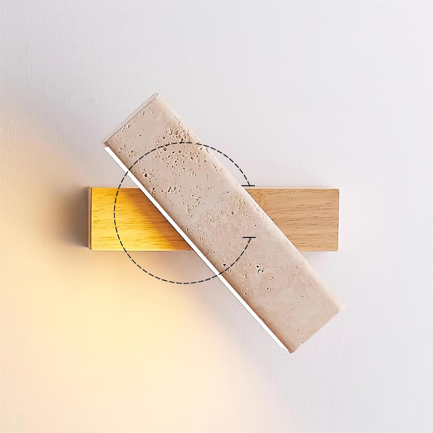 Orbit Travertine Rotating Wall Lamp