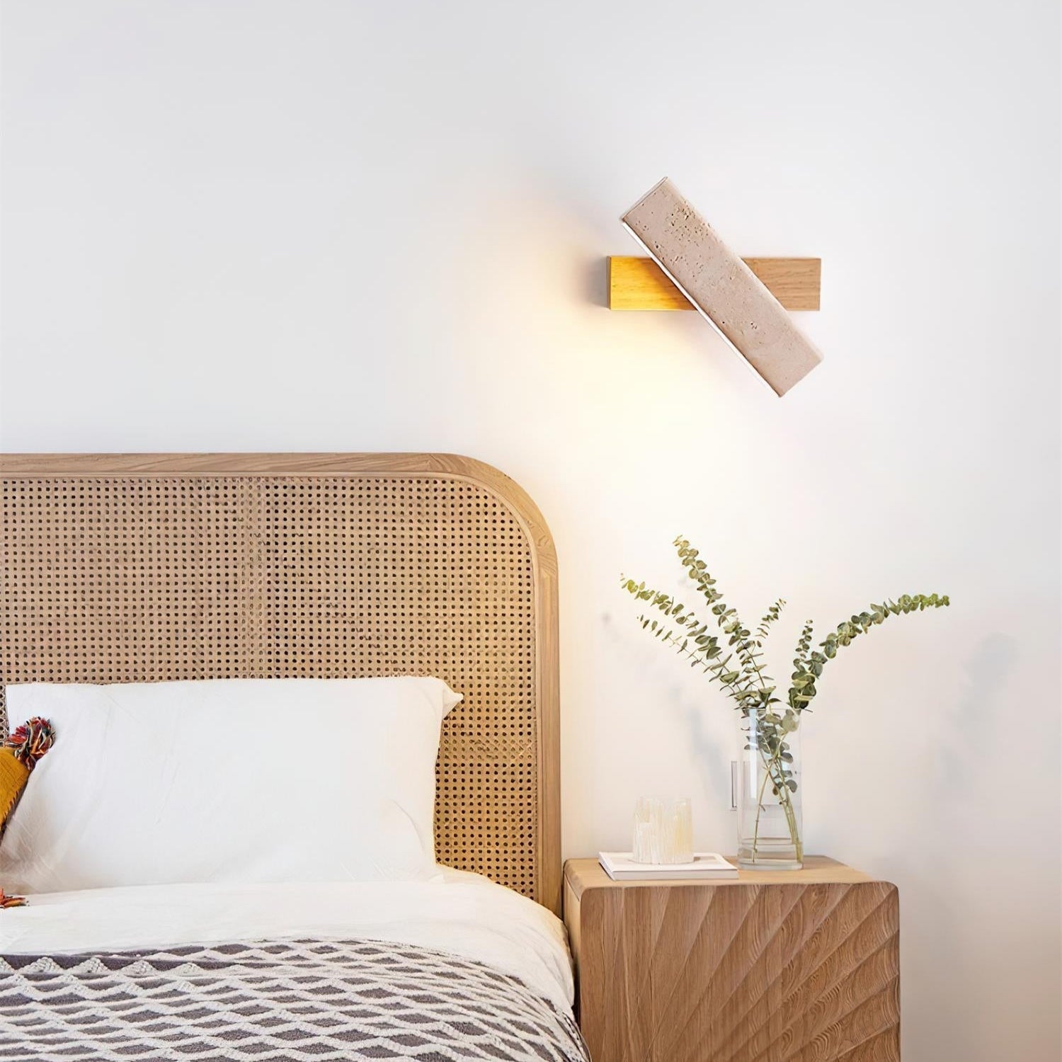 Orbit Travertine Rotating Wall Lamp