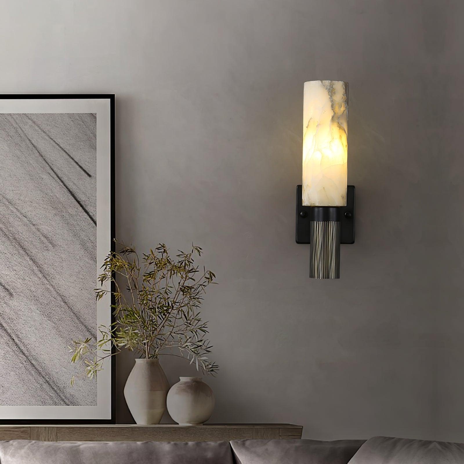 Nivelo Alabaster Wall Light-Neutral Decor