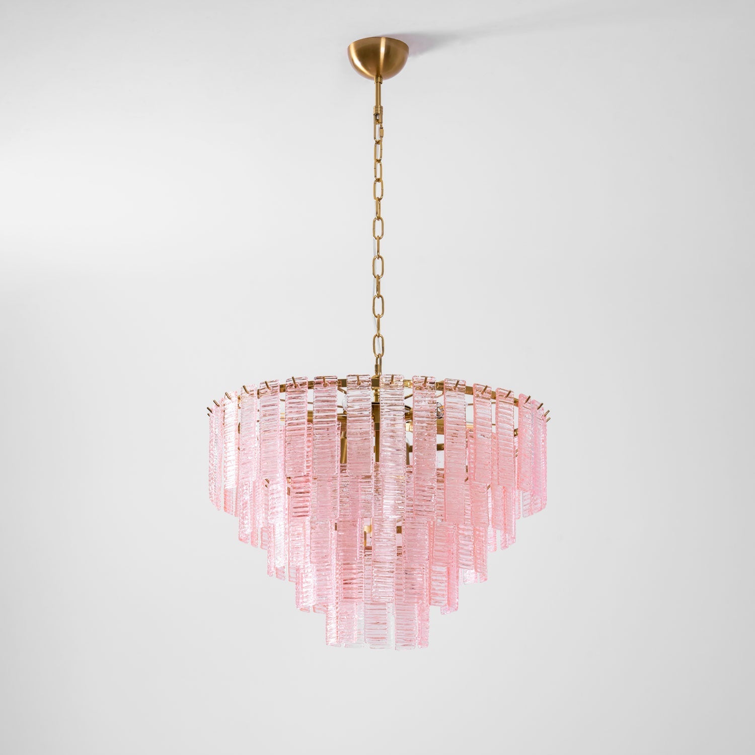 Aurora Chandelier Pink Murano Glass Layered Vintage Luxury-Neutral Decor