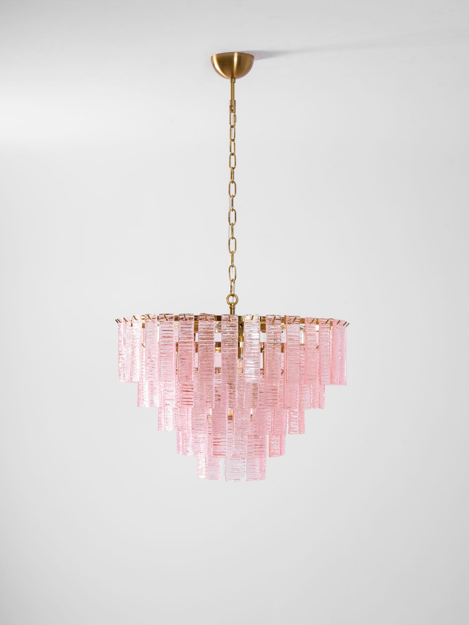 Aurora Chandelier Pink Murano Glass Layered Vintage Luxury-Neutral Decor