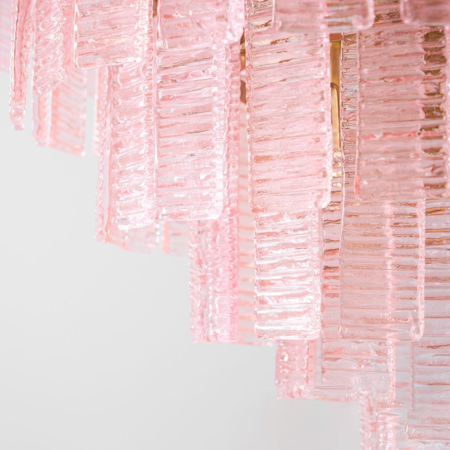Aurora Chandelier Pink Murano Glass Layered Vintage Luxury-Neutral Decor