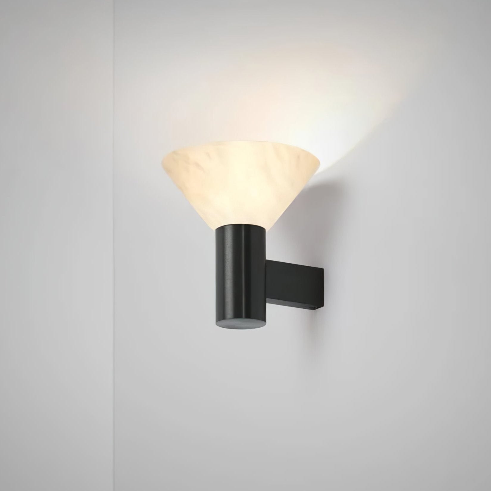 Rino Cone Alabaster Wall Light-Neutral Decor