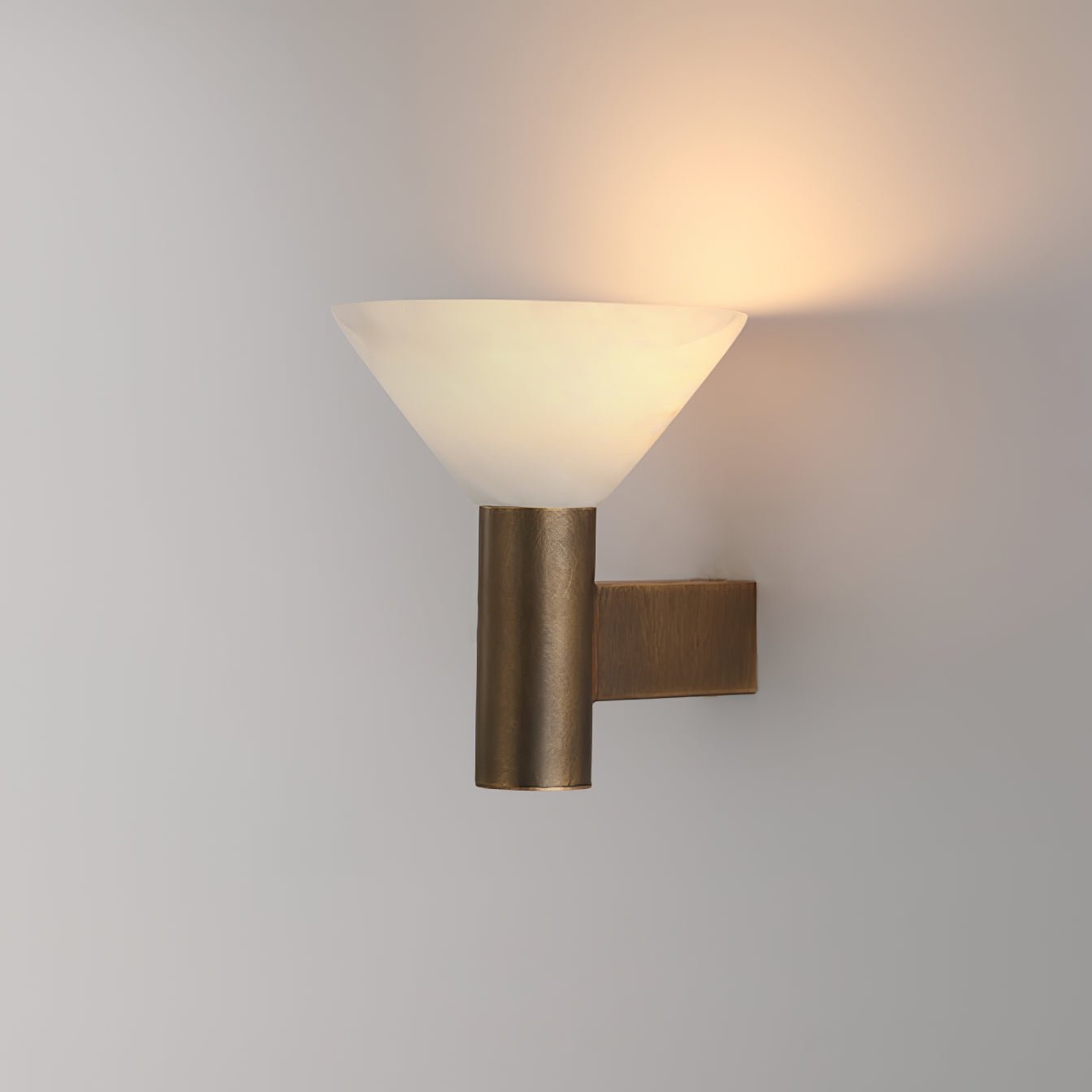 Rino Cone Alabaster Wall Light-Neutral Decor