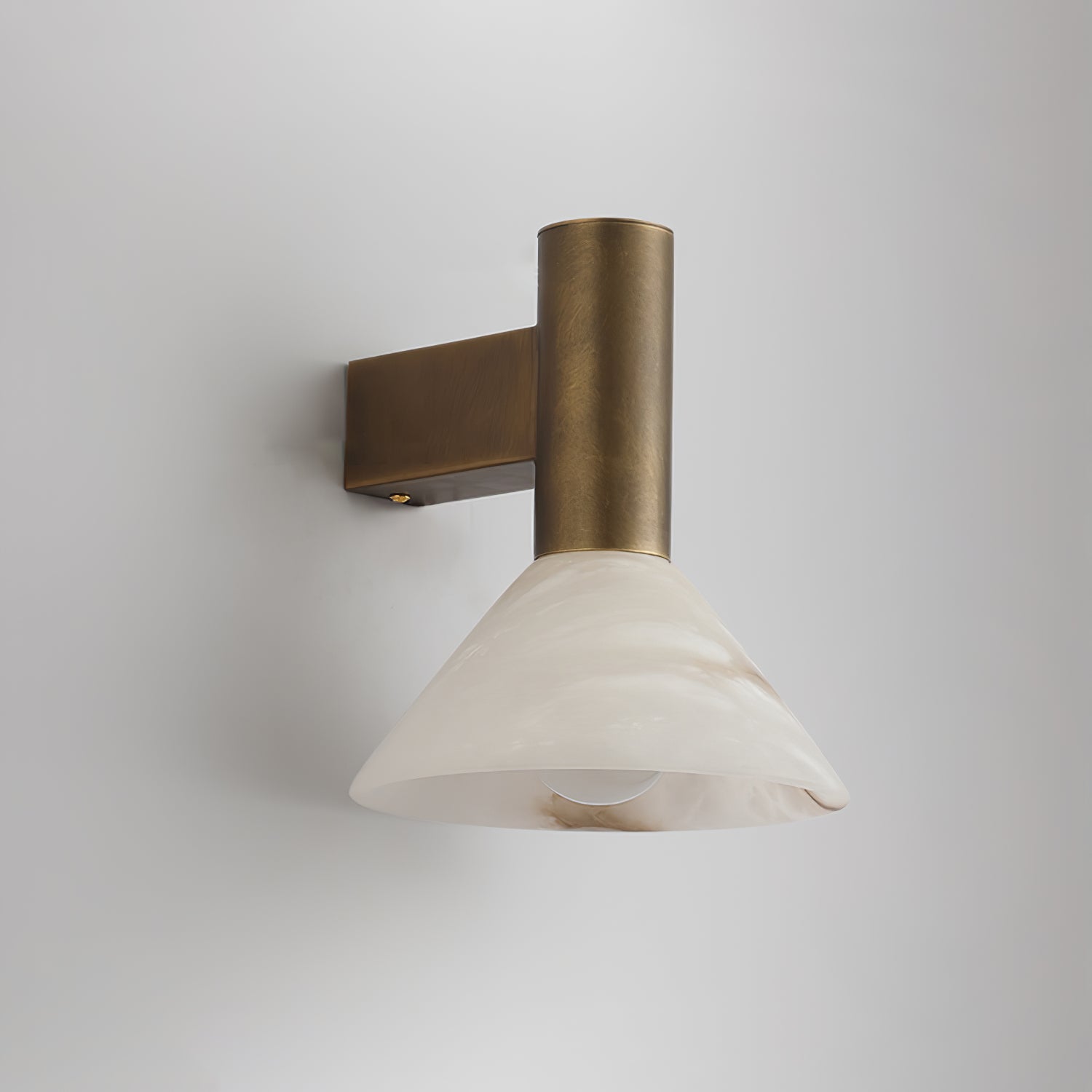 Rino Cone Alabaster Wall Light-Neutral Decor