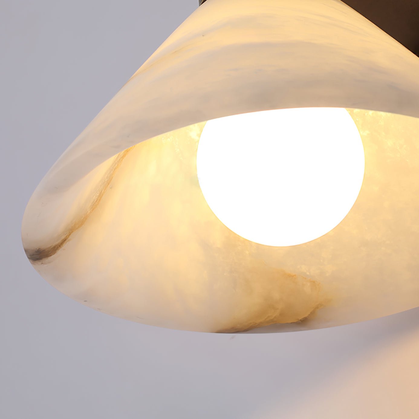 Rino Cone Alabaster Wall Light-Neutral Decor