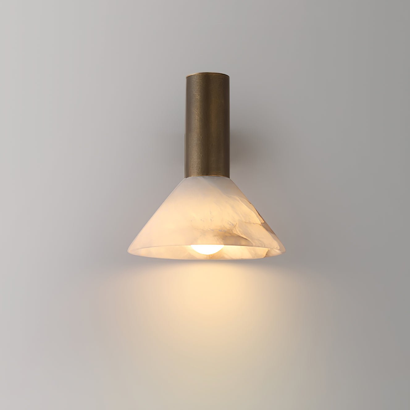 Rino Cone Alabaster Wall Light-Neutral Decor