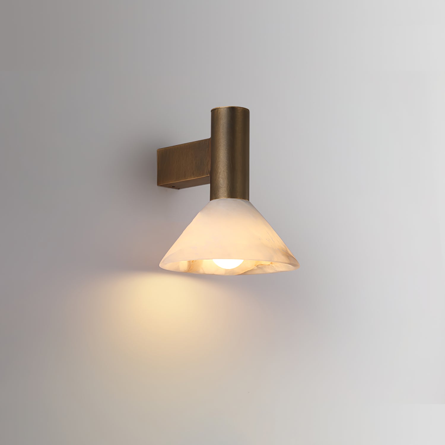 Eurnoria Cone Alabaster Wall Light-Neutral Decor
