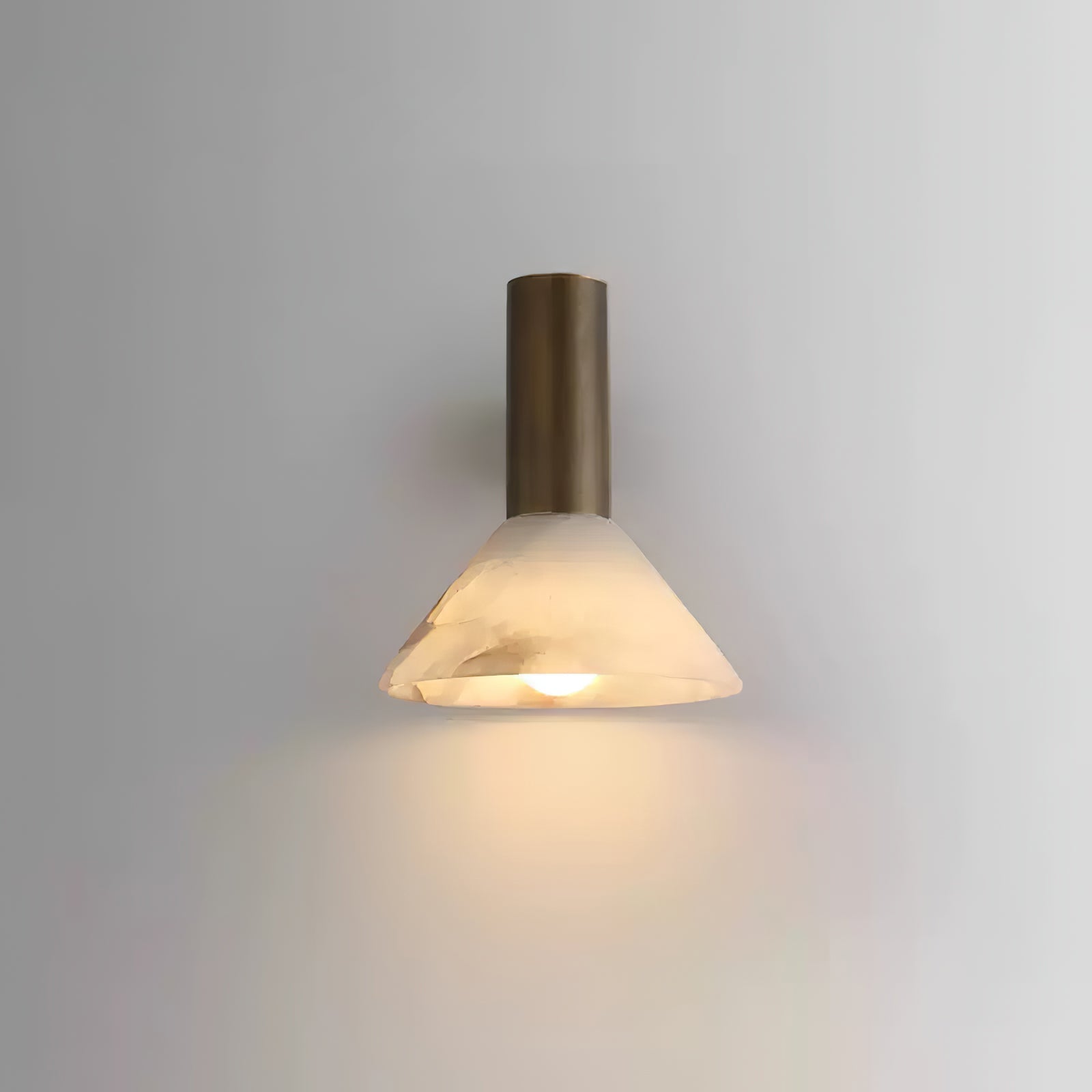 Eurnoria Cone Alabaster Wall Light-Neutral Decor
