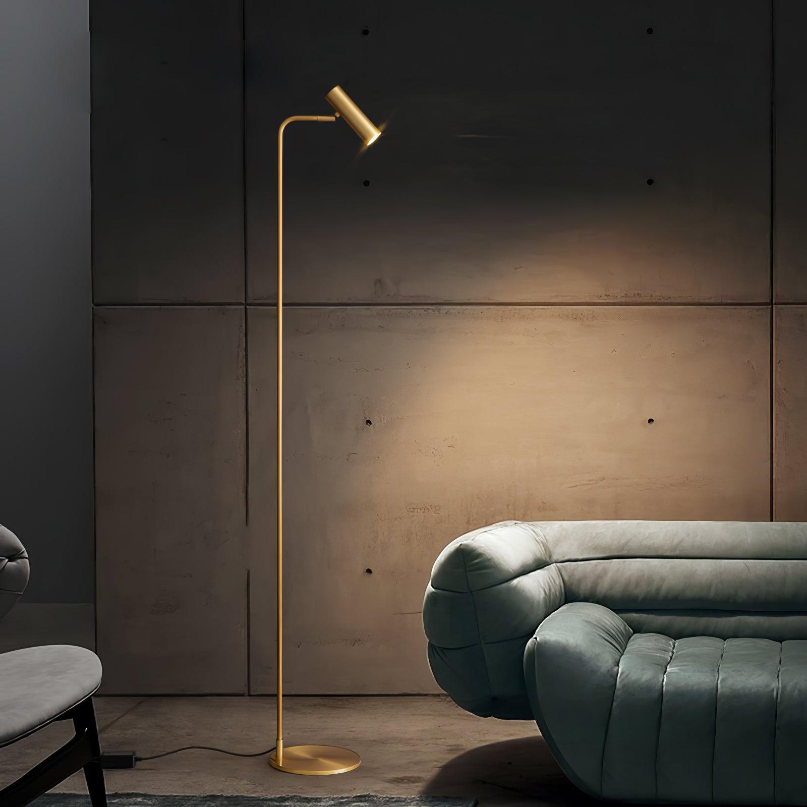 Nirixa Brass Industrial Floor Lamp-Neutral Decor