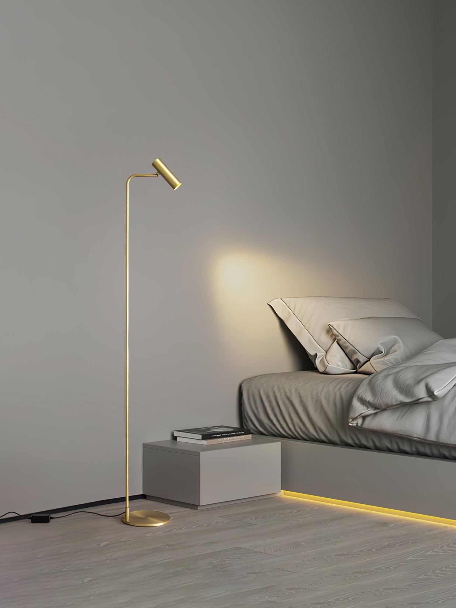 Nirixa Brass Industrial Floor Lamp-Neutral Decor