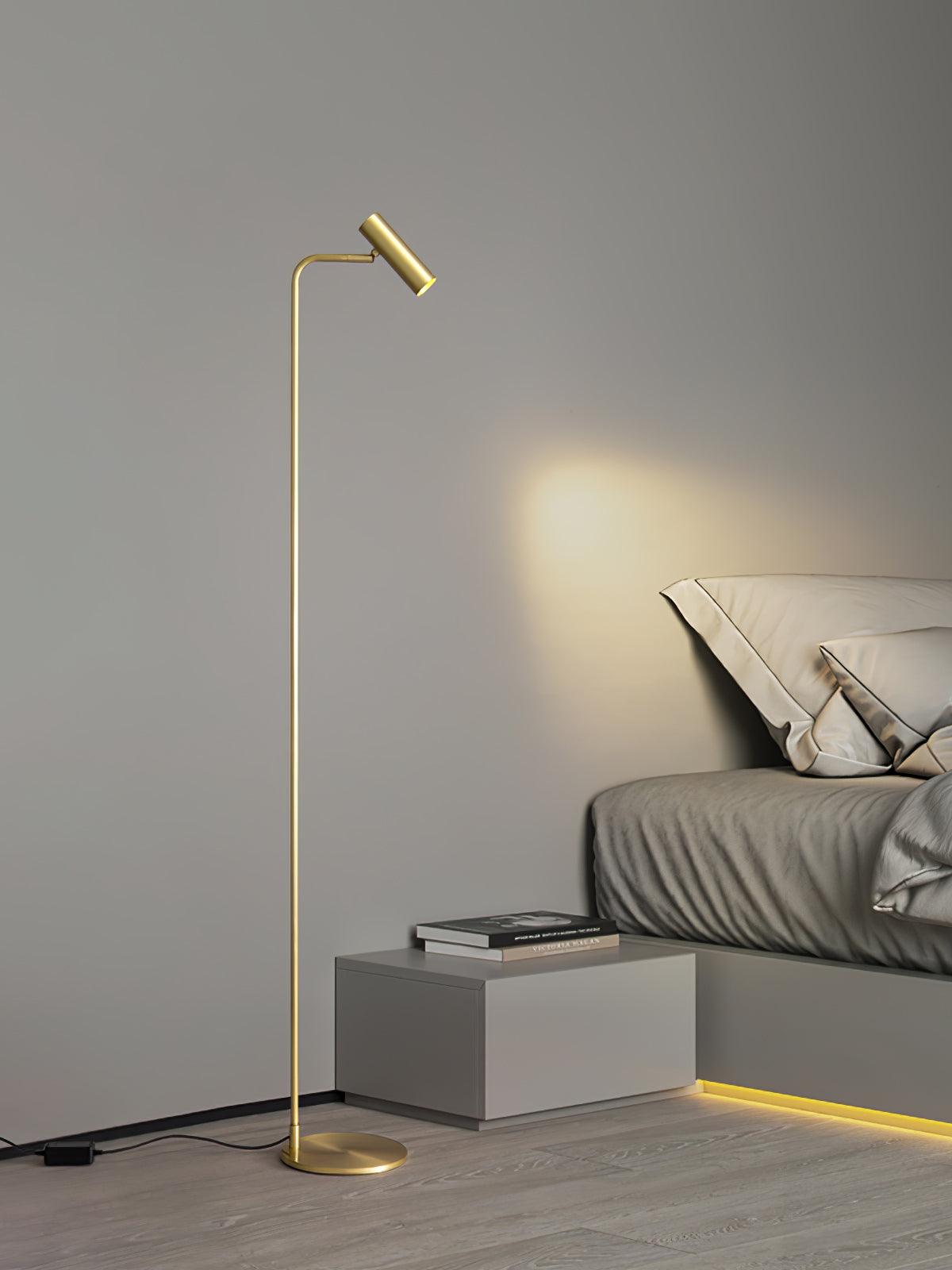 Nirixa Brass Industrial Floor Lamp-Neutral Decor
