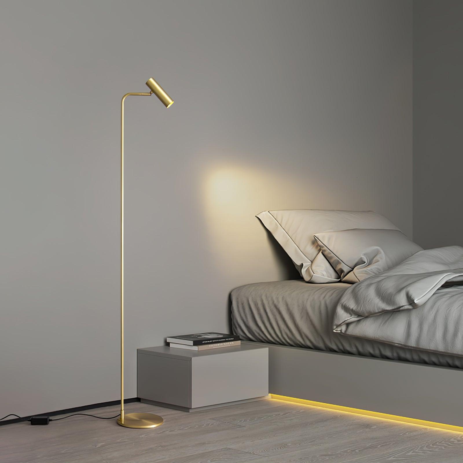 Nirixa Brass Industrial Floor Lamp-Neutral Decor