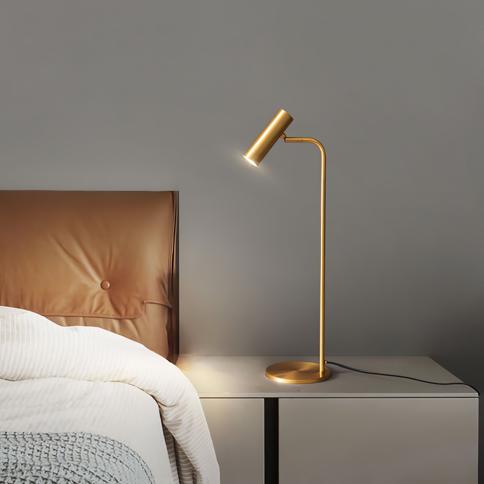 Briona Brass Industrial Table Lamp-Neutral Decor
