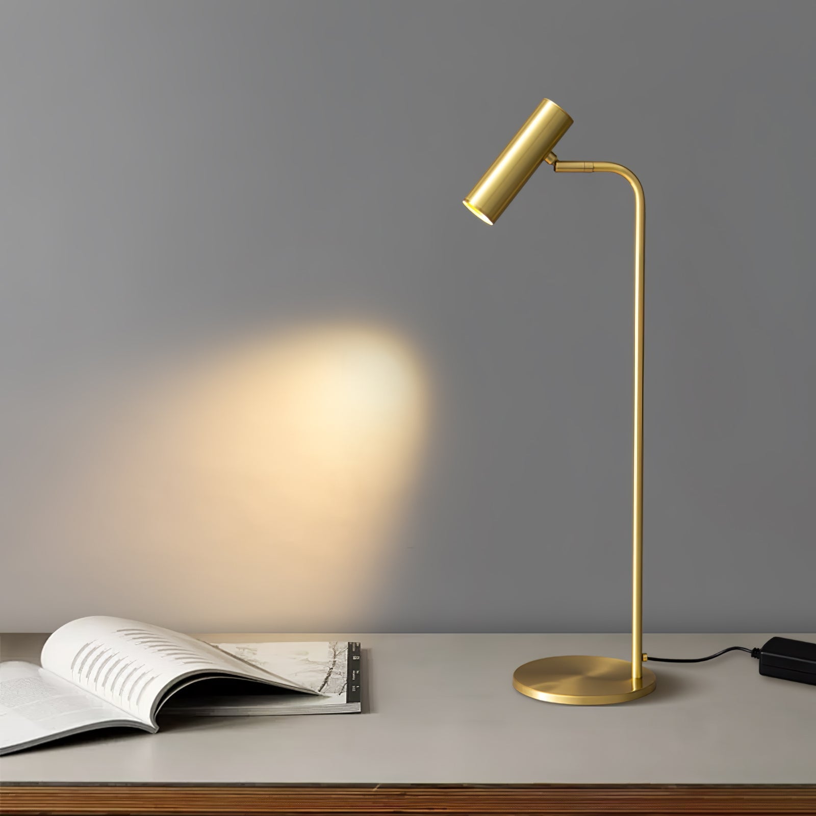 Briona Brass Industrial Table Lamp-Neutral Decor