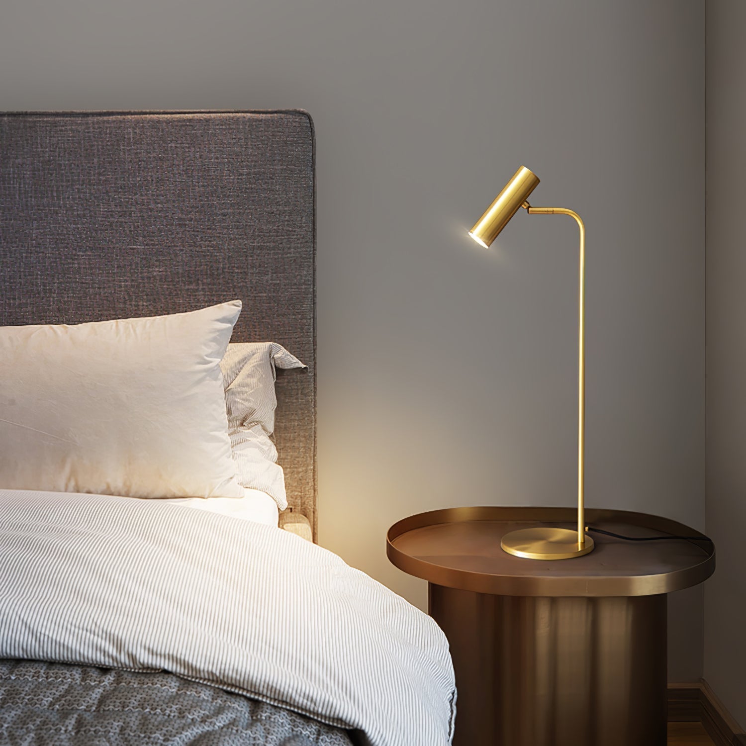 Briona Brass Industrial Table Lamp-Neutral Decor
