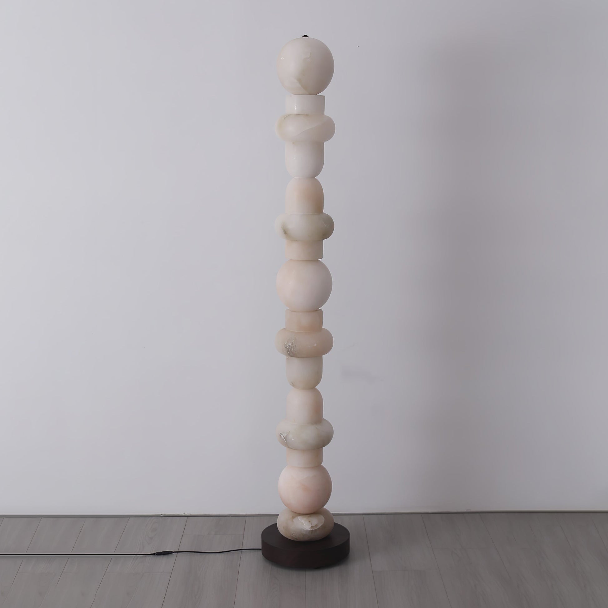 Nostix Alabaster Floor Lamp-Neutral Decor
