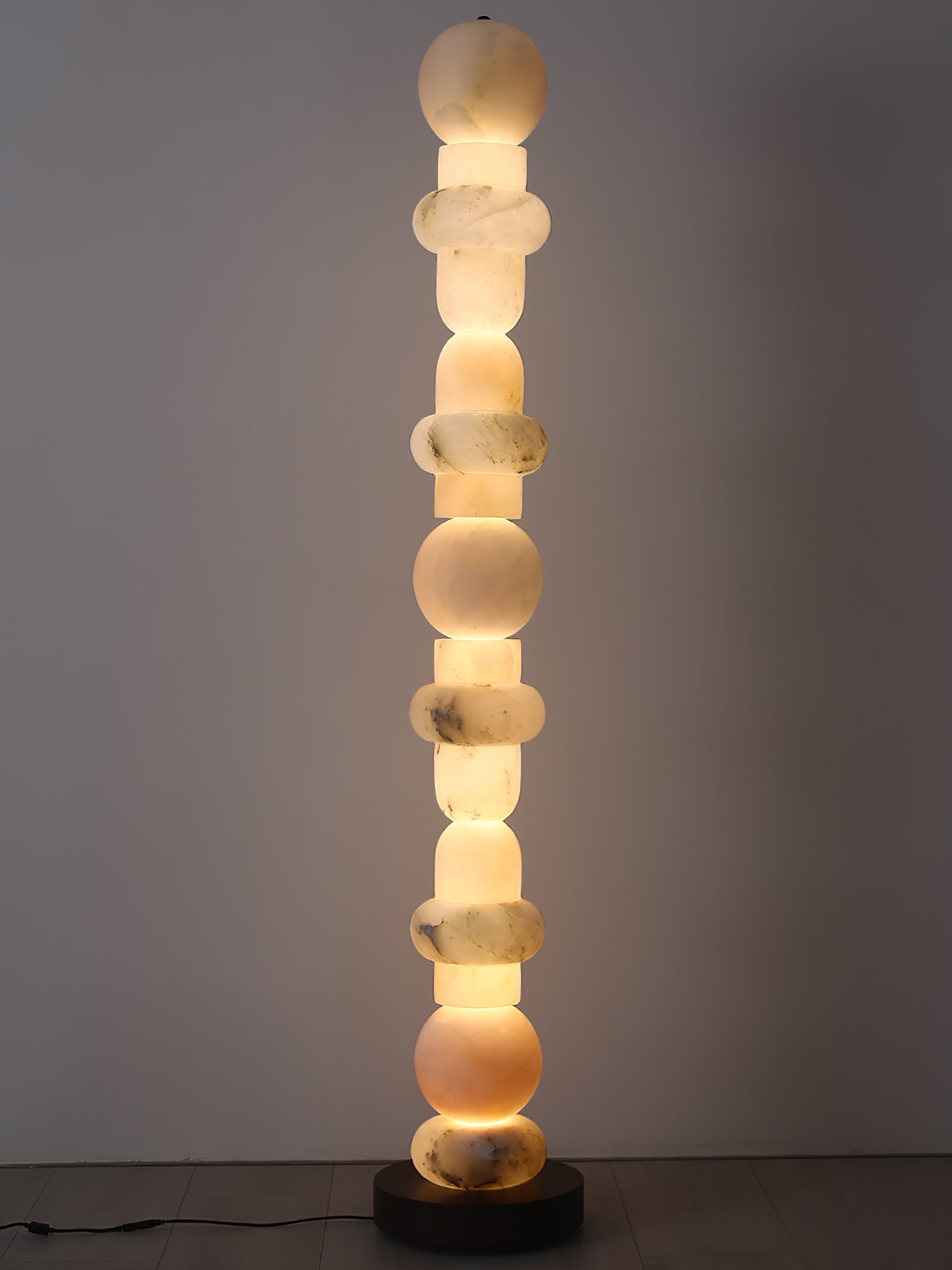 Nostix Alabaster Floor Lamp-Neutral Decor