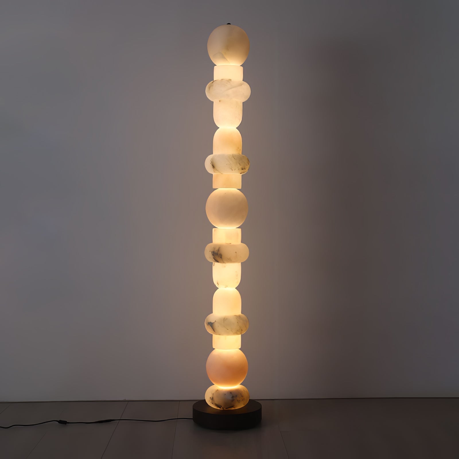 Nostix Alabaster Floor Lamp-Neutral Decor