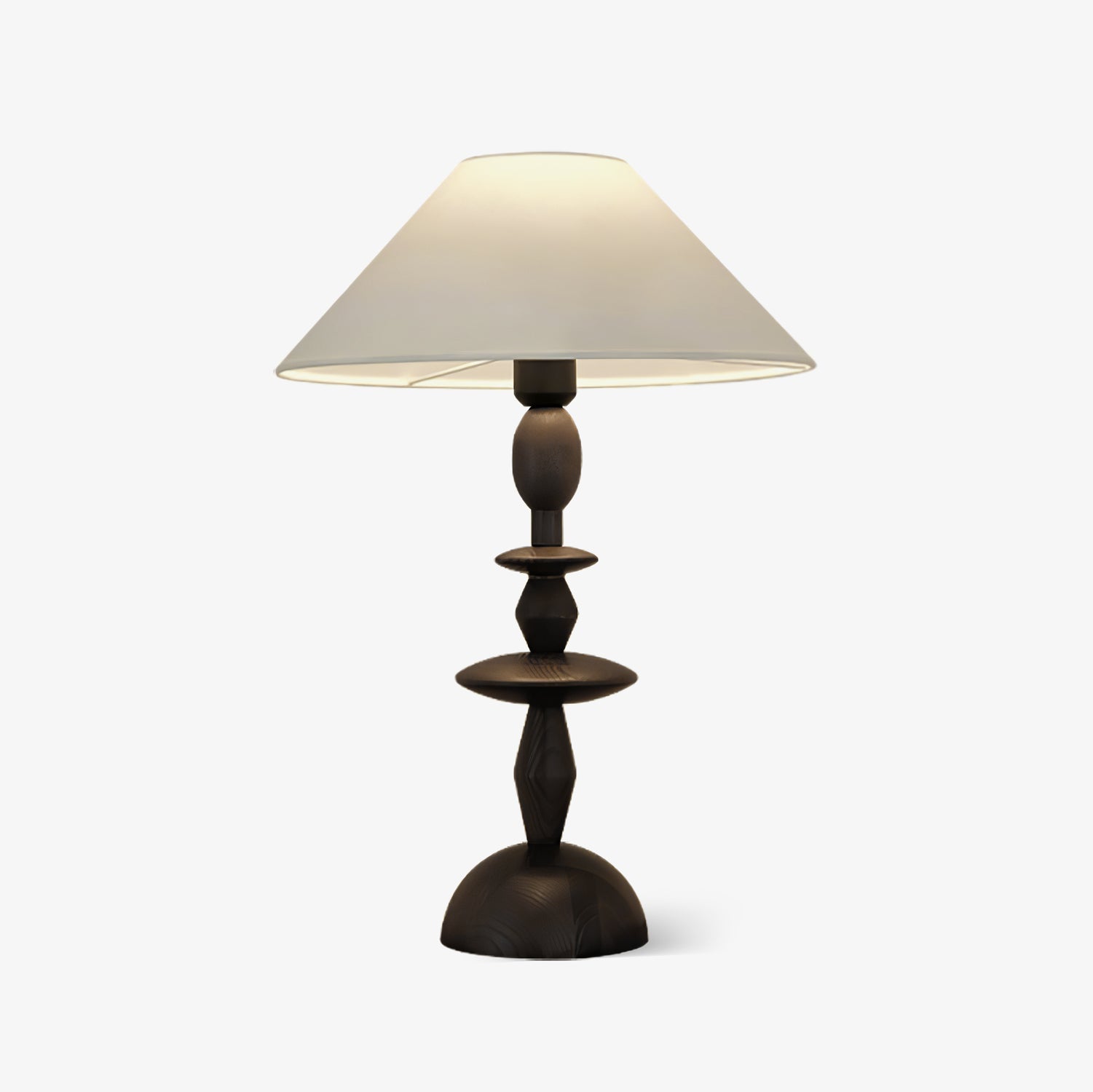 Halenir Wood Fabric Table Lamp-Neutral Decor