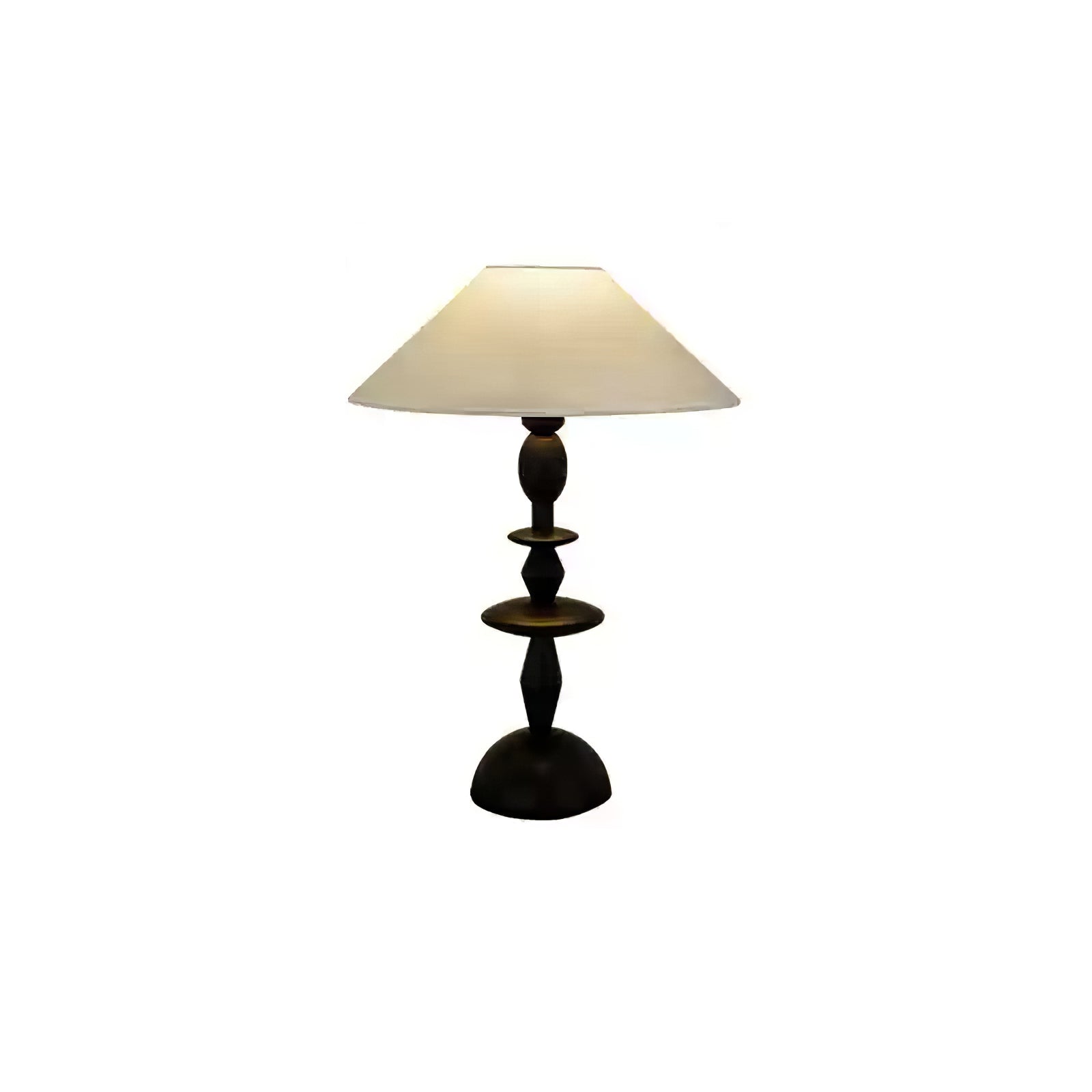 Halenir Wood Fabric Table Lamp-Neutral Decor