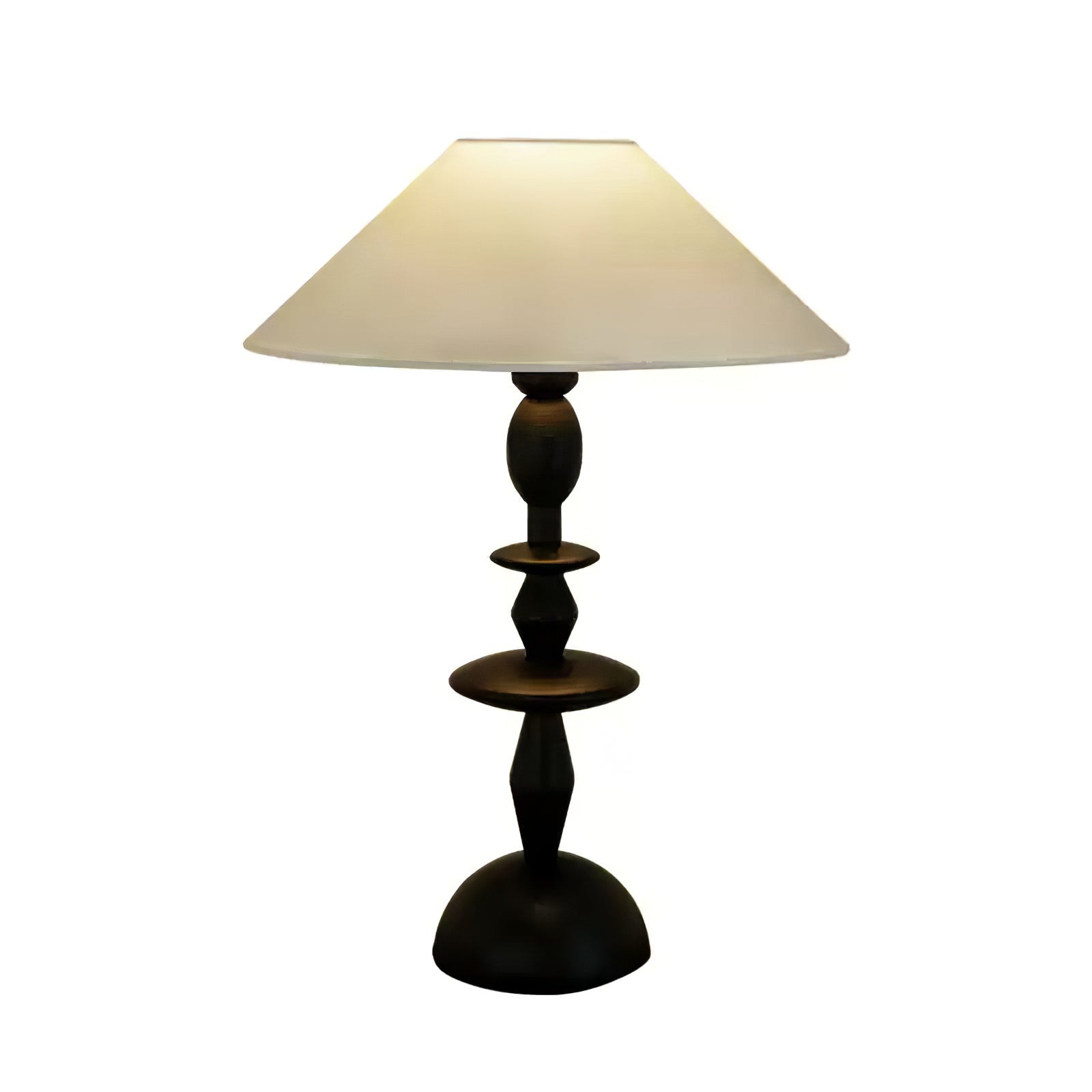 Halenir Wood Fabric Table Lamp-Neutral Decor