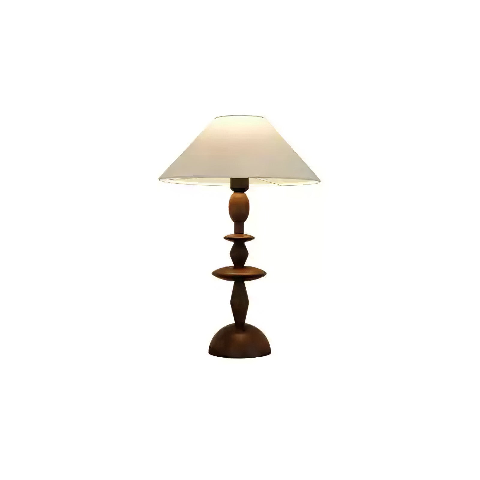 Halenir Wood Fabric Table Lamp-Neutral Decor