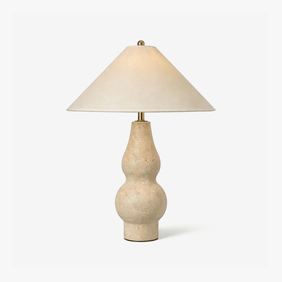 Tovelle Yellow Travertine Table Lamp-Neutral Decor