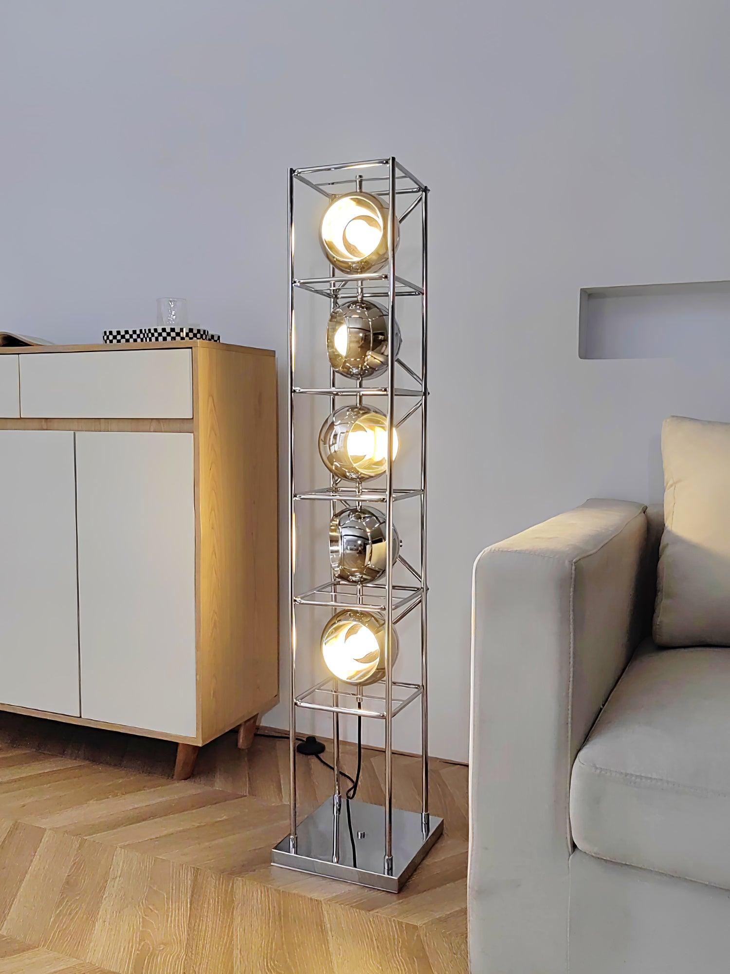 Halvor Industrial Floor Lamp-Neutral Decor