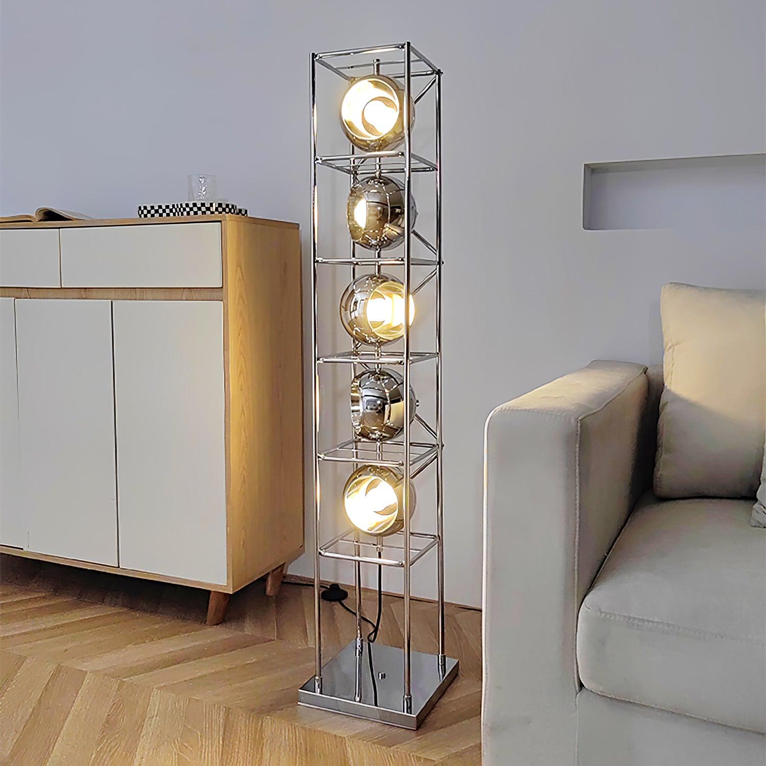 Halvor Industrial Floor Lamp-Neutral Decor