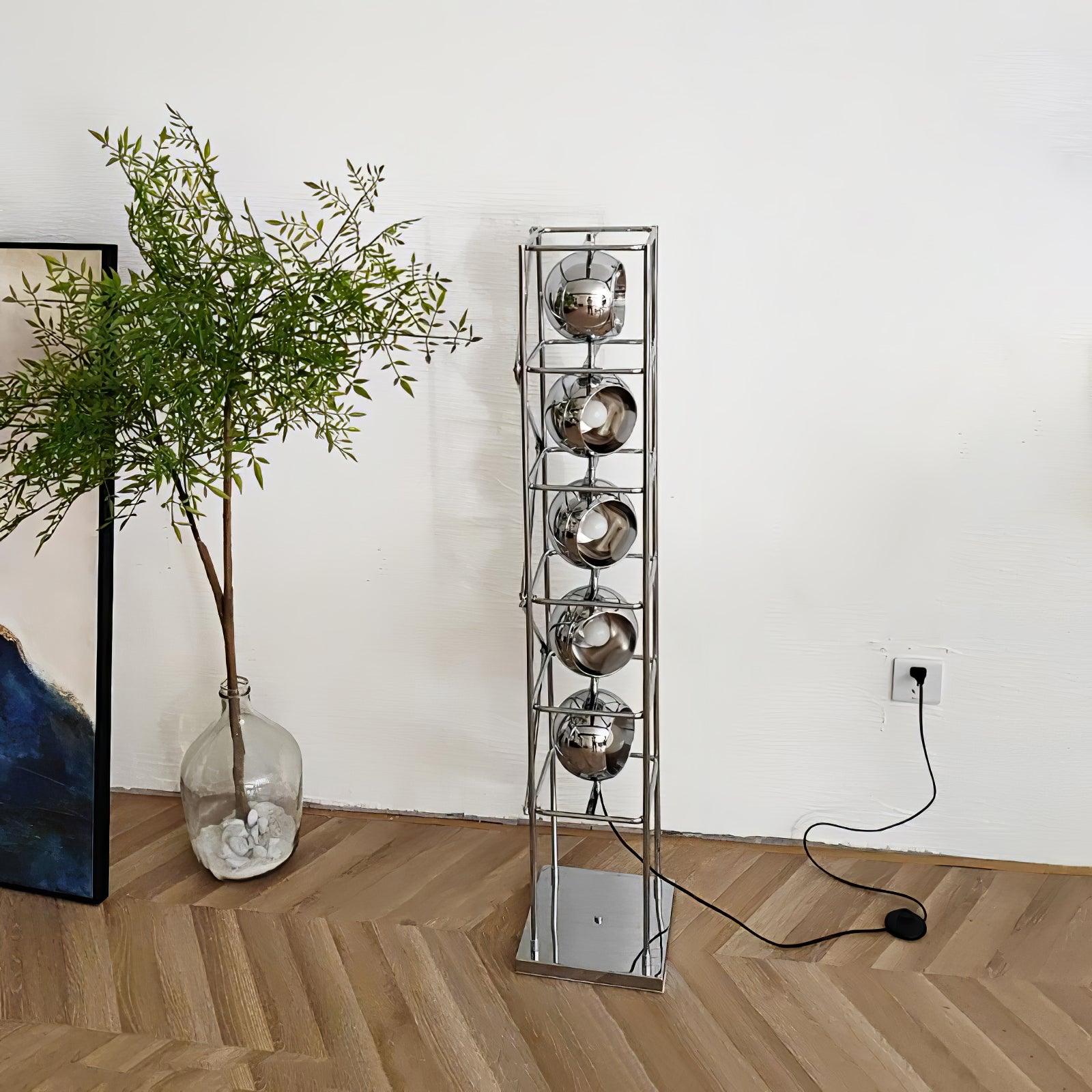 Halvor Industrial Floor Lamp-Neutral Decor