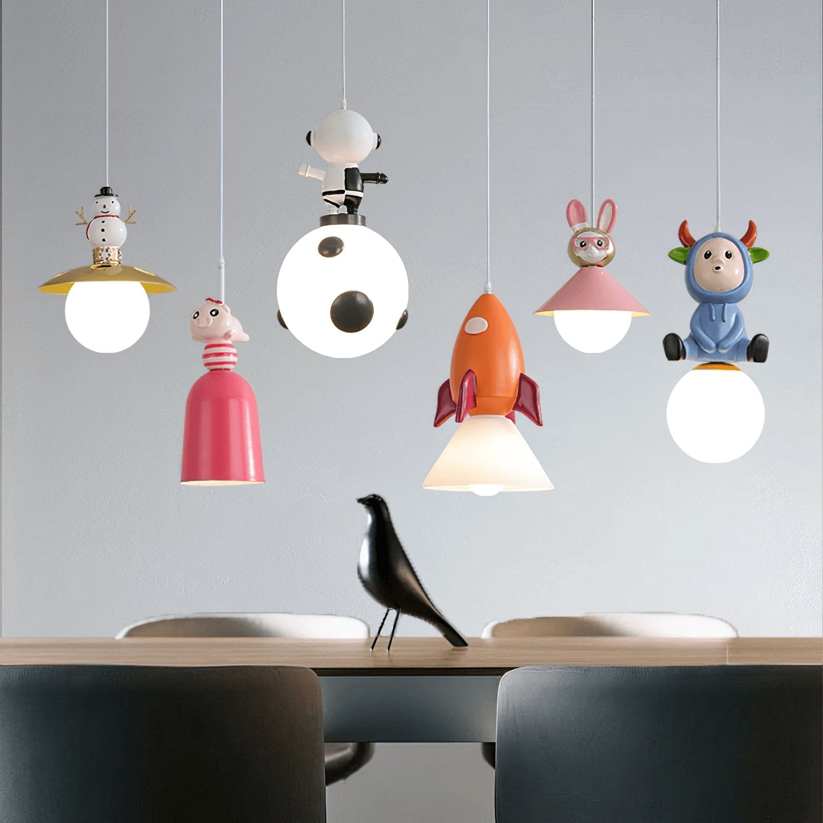 Viroxen Resin Whimsical Pendant Lights-Neutral Decor