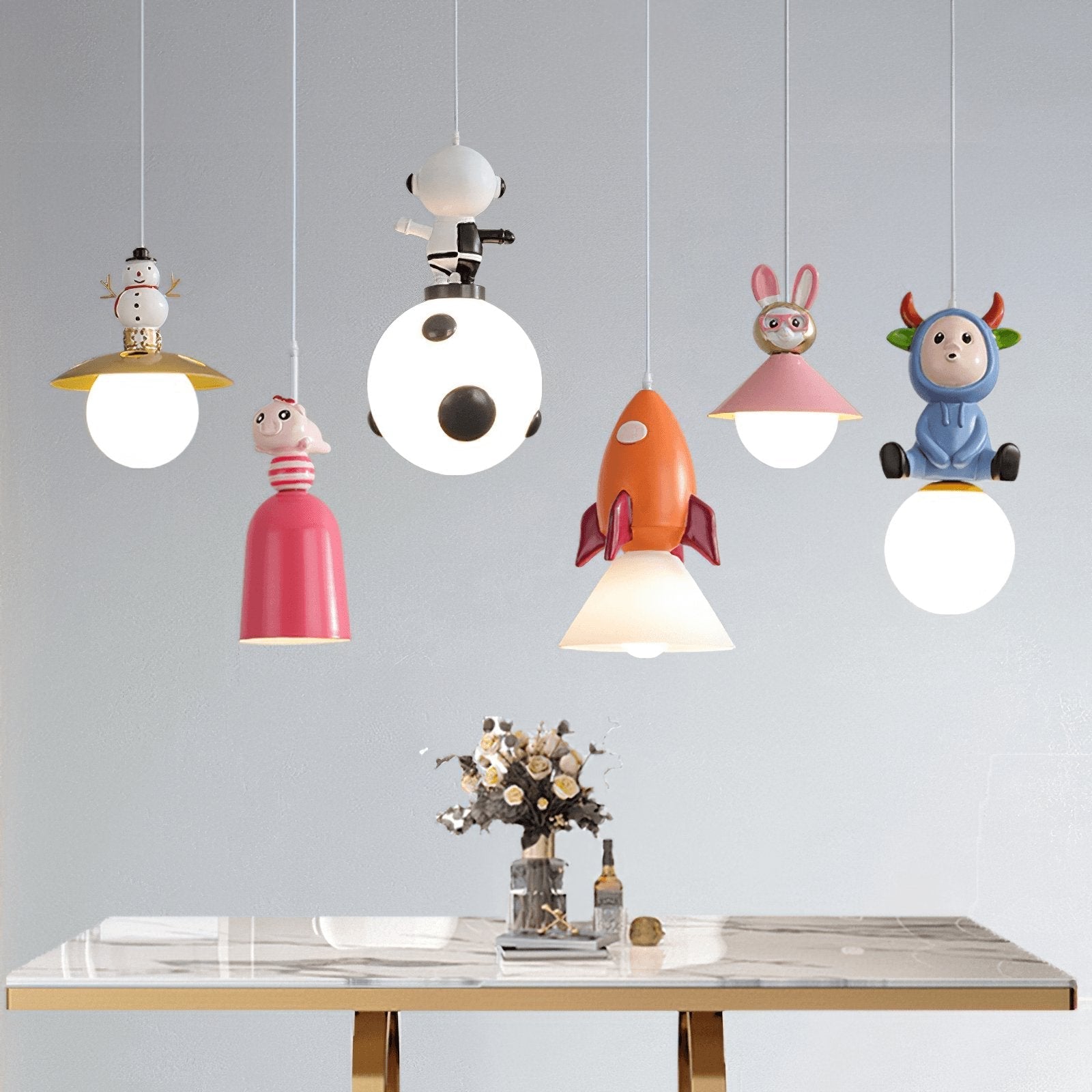 Viroxen Resin Whimsical Pendant Lights-Neutral Decor