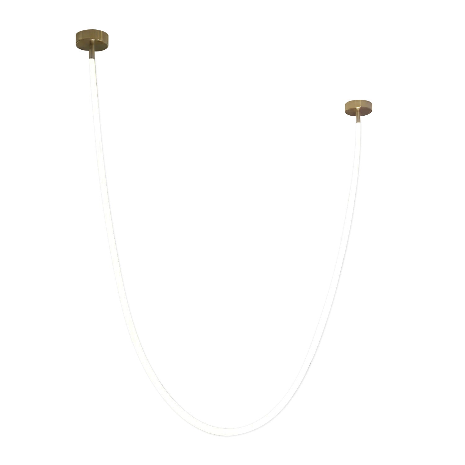 Fenris Pendant Lamp Flexible Curve Silicone Brass-Neutral Decor