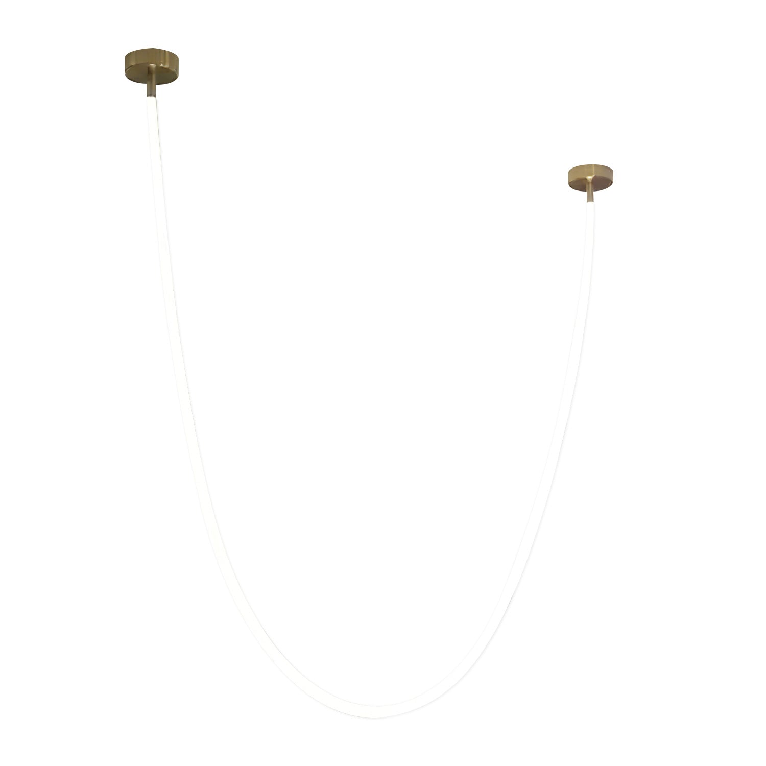 Fenris Pendant Lamp Flexible Curve Silicone Brass-Neutral Decor
