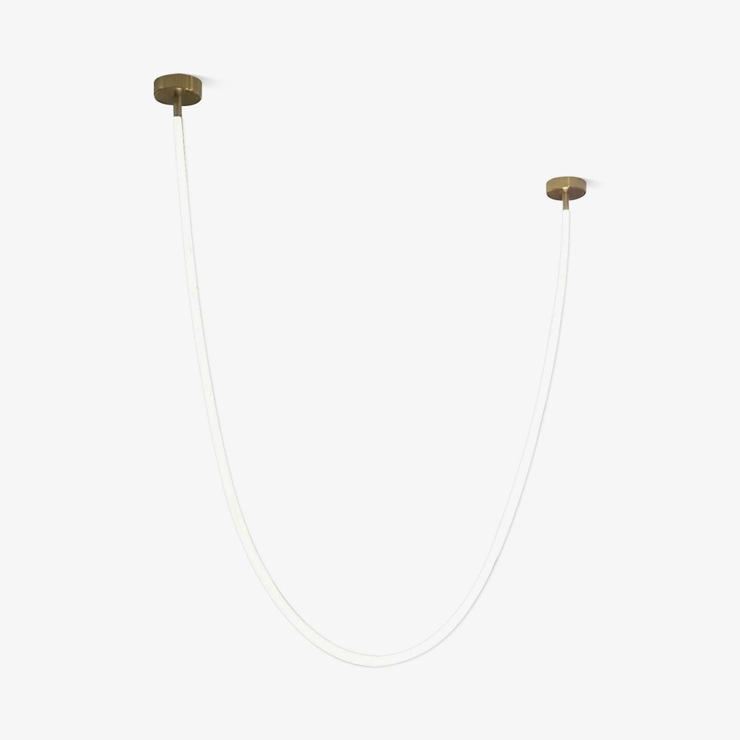 Fenris Pendant Lamp Flexible Curve Silicone Brass-Neutral Decor